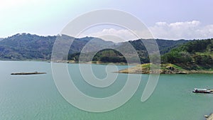 Waduk or water dam Wonorejo, Tulungagung is a beautiful reservoir in East Java, Indonesia.
