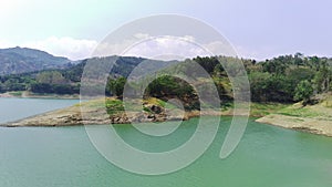 Waduk or water dam Wonorejo, Tulungagung is a beautiful reservoir in East Java, Indonesia.