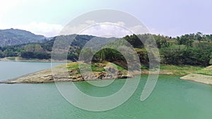 Waduk or water dam Wonorejo, Tulungagung is a beautiful reservoir in East Java, Indonesia.