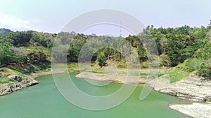 Waduk or water dam Wonorejo, Tulungagung is a beautiful reservoir in East Java, Indonesia.