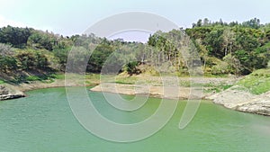 Waduk or water dam Wonorejo, Tulungagung is a beautiful reservoir in East Java, Indonesia.