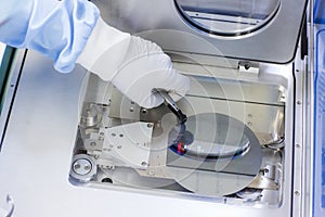 Wafer handling inside a cleanroom photo