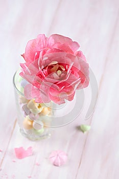 Wafer Paper Flower - Pink Peony