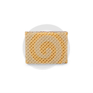 Wafers with chocolate on a white background