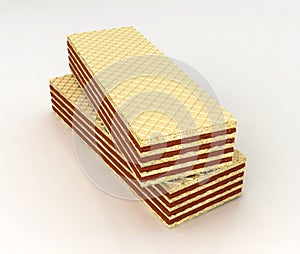 Wafers Filled with chocolate photo