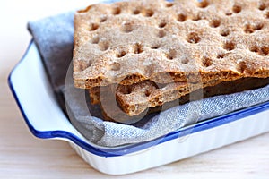 Wafers of swedish rye crisp bread