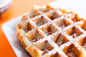 A waffle, also cited with the foreign words waffle, wafol, wafel or waffle, is a typical Belgian and northern French breakfast.