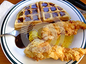 Waffle and Chicken Fingers