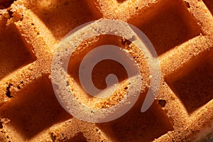 Waffle cookies close up, background or texture