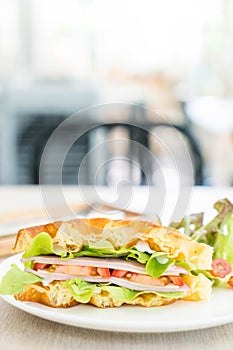 waffle ham cheese sandwich