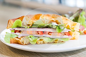 waffle ham cheese sandwich