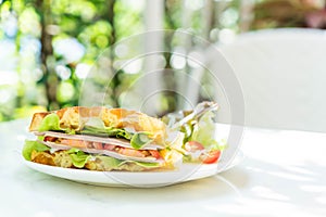 waffle ham cheese sandwich