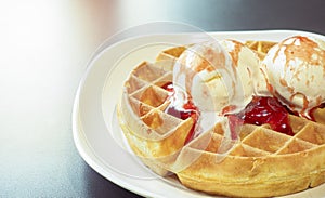 Waffle ice cream