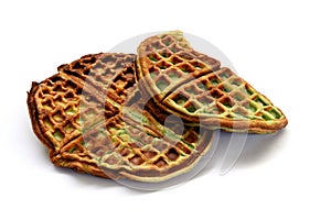 Waffle isolated on white background