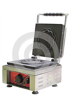 Waffle maker machine isolated on white