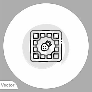 Waffle vector icon sign symbol