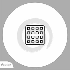 Waffle vector icon sign symbol