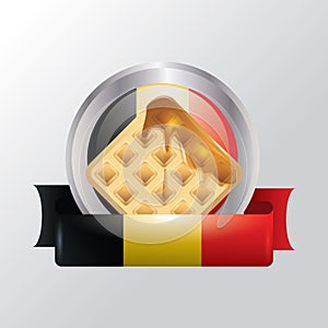 Waffle. Vector illustration decorative design