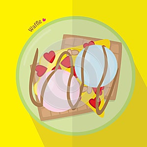 waffle. Vector illustration decorative design