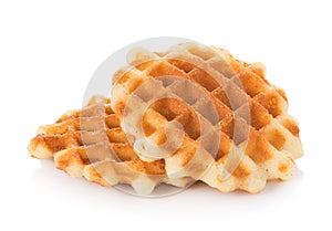 Waffles isolated on white background