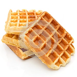 Waffles isolated on white background