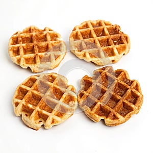 Waffles isolated on white background