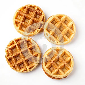 Waffles isolated on white background