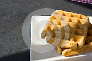 Waffles with sugar