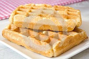 Waffles with sugar