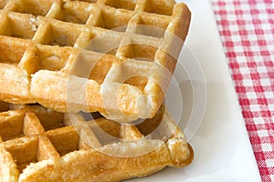 Waffles with sugar