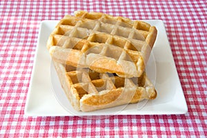 Waffles with sugar