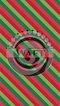 Waft christmas style emblem. Vector Illustration. Detailed.  EPS10