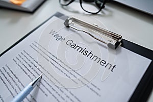 Wage Garnishment Document