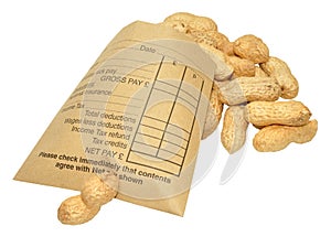 Wage Packet And Peanuts