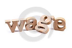 Wage Word Isolated photo