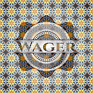 Wager arabesque emblem background. arabic decoration