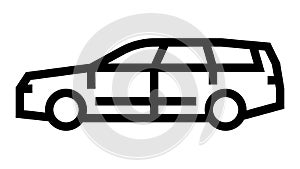 wagon car line icon animation