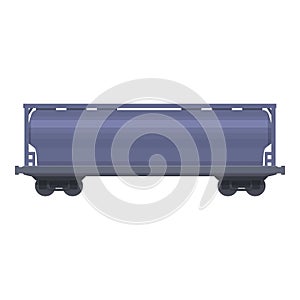 Wagon cistern icon cartoon vector. Cargo train