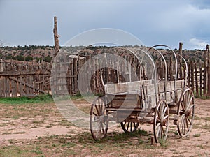 Wagon at hubbell trading post photo