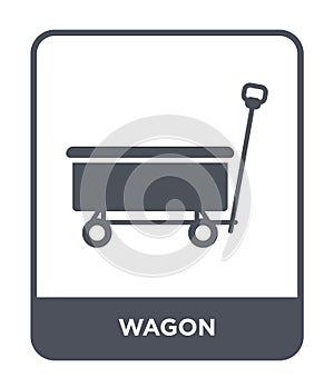 wagon icon in trendy design style. wagon icon isolated on white background. wagon vector icon simple and modern flat symbol for