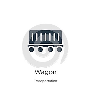 Wagon icon vector. Trendy flat wagon icon from transport aytan collection isolated on white background. Vector illustration can be