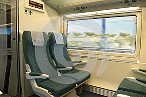 Wagon interior. Seats