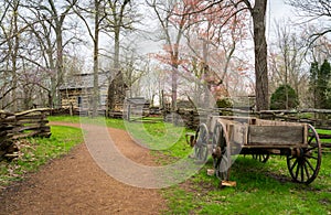 A Wagon at Lincoln Boyhood National Memorial, Indiana photo