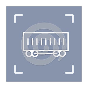 Wagon linear vector icon. Trendy line illustration railway carriage for website of transport company.