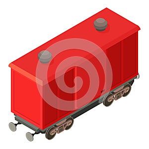 Wagon modern icon, isometric 3d style
