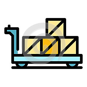 Wagon parcel icon vector flat