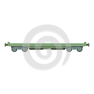 Wagon platform icon cartoon vector. Train cargo