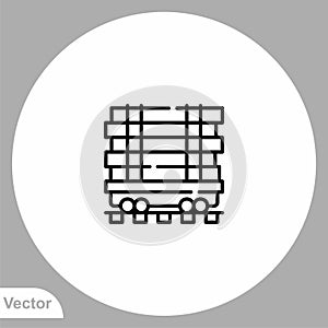 Wagon vector icon sign symbol