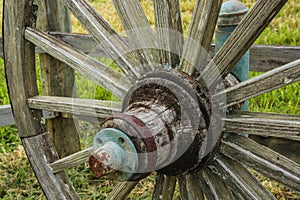 Wagon wheel closeup