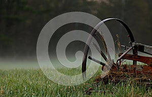 Wagon Wheel in the Mist